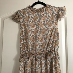 Floral Ruffle Midi Dress